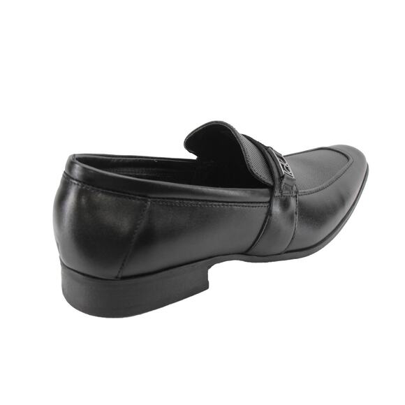NEW Calvin Klein Men\'s Black Bartley Bit Textured Loafers US10.5 EU43.5